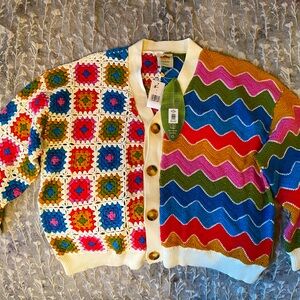 Farm Rio Crochet Cardigan New Size M